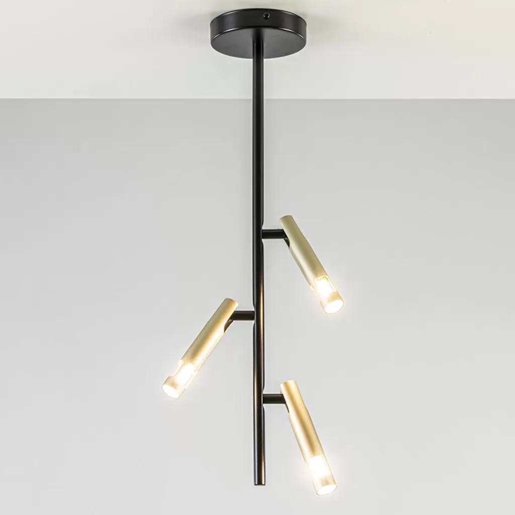 3-Lichts plafondlamp G9 zwart met goud>Straluma Fashion