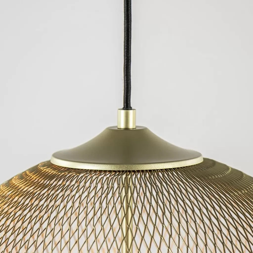 3-Lichts ronde hanglamp goud/mat zwart>Straluma Shop