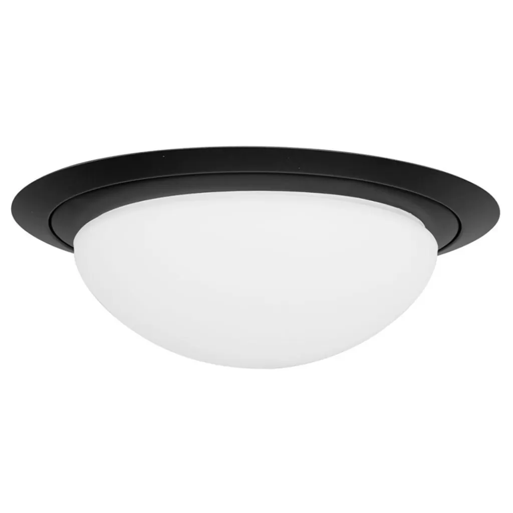 3-Standen dimbare LED plafondlamp zwart met wit glas IP44>Straluma Online