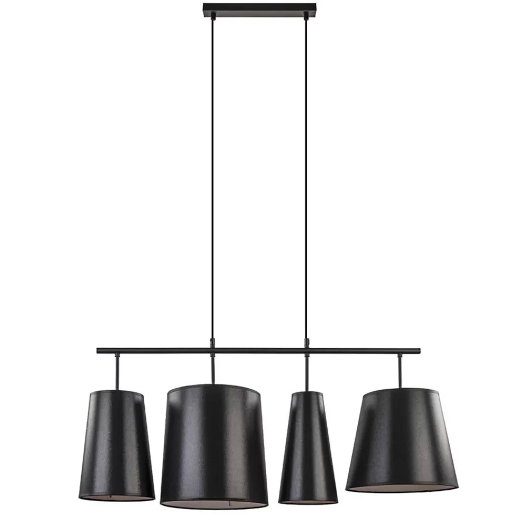 4-L Hanglamp met zwarte kappen>Straluma Discount