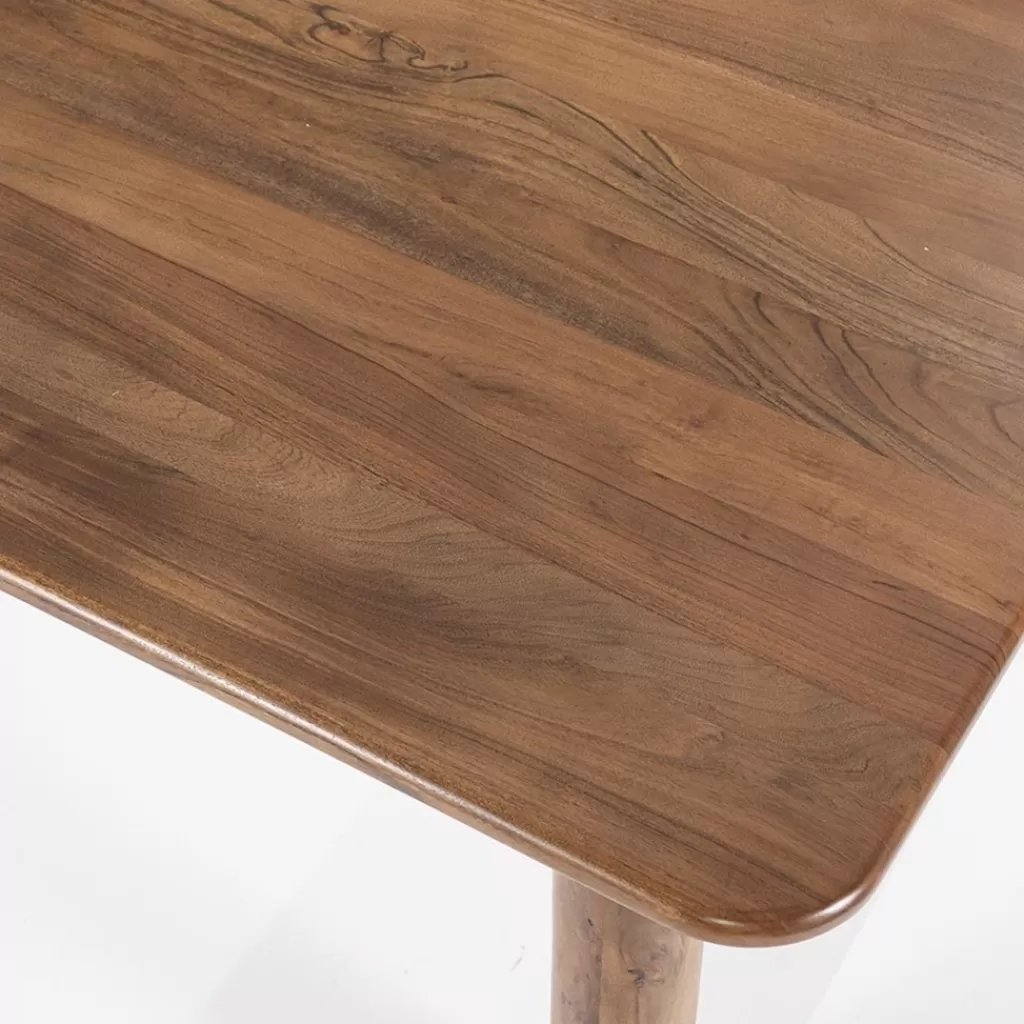 Acacia houten eettafel met afgeronde hoeken>Straluma Shop