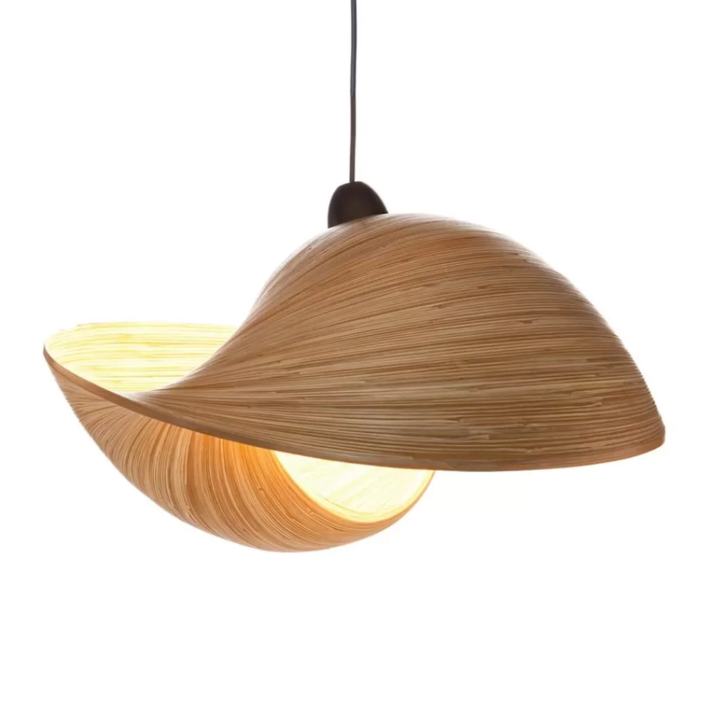 Bamboe hanglamp schelp 50 cm>Straluma Store