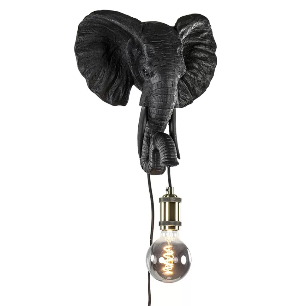 Botanische wandlamp Elephant mat zwart>Straluma Clearance