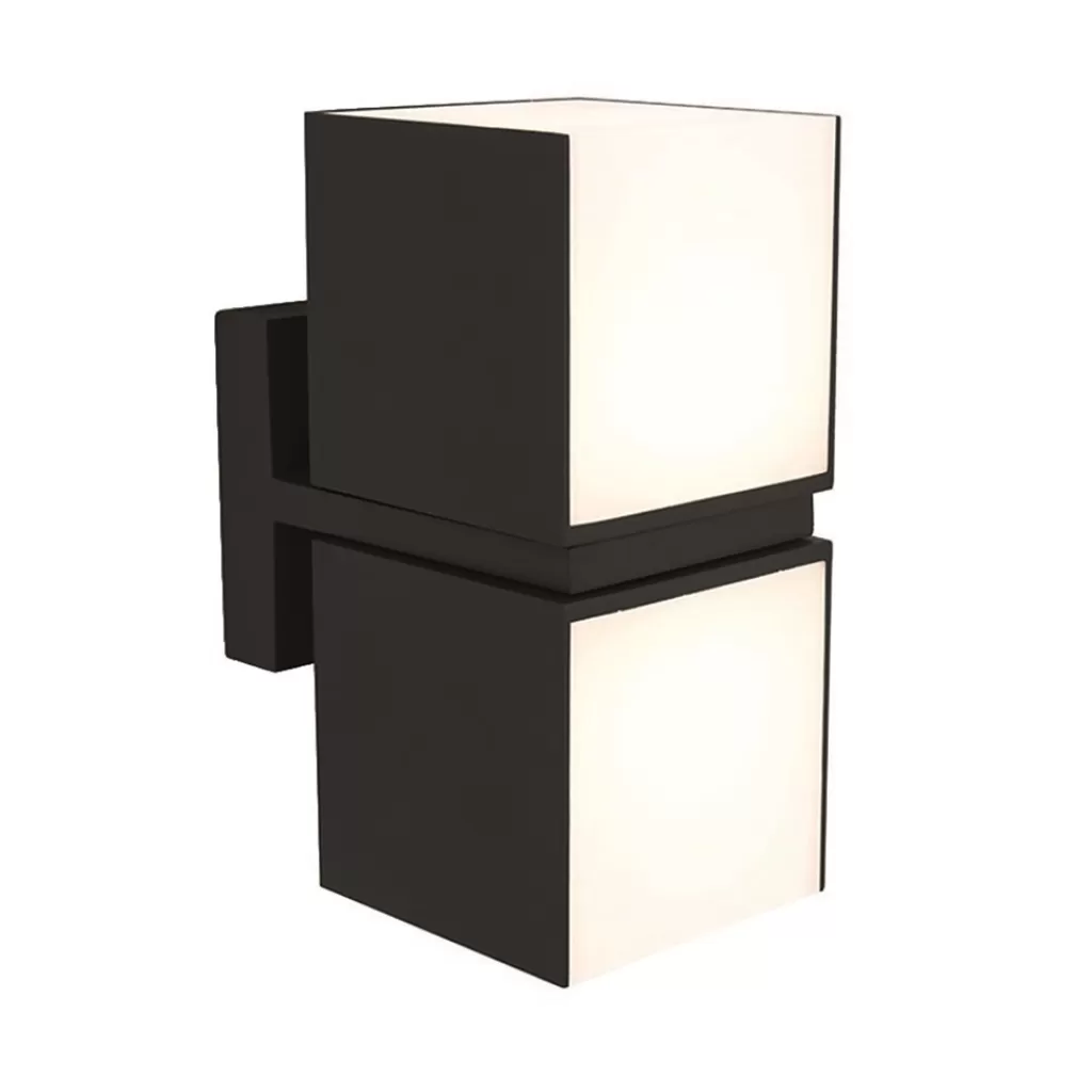 Buitenlamp Cuba double square zwart IP54>Straluma Hot