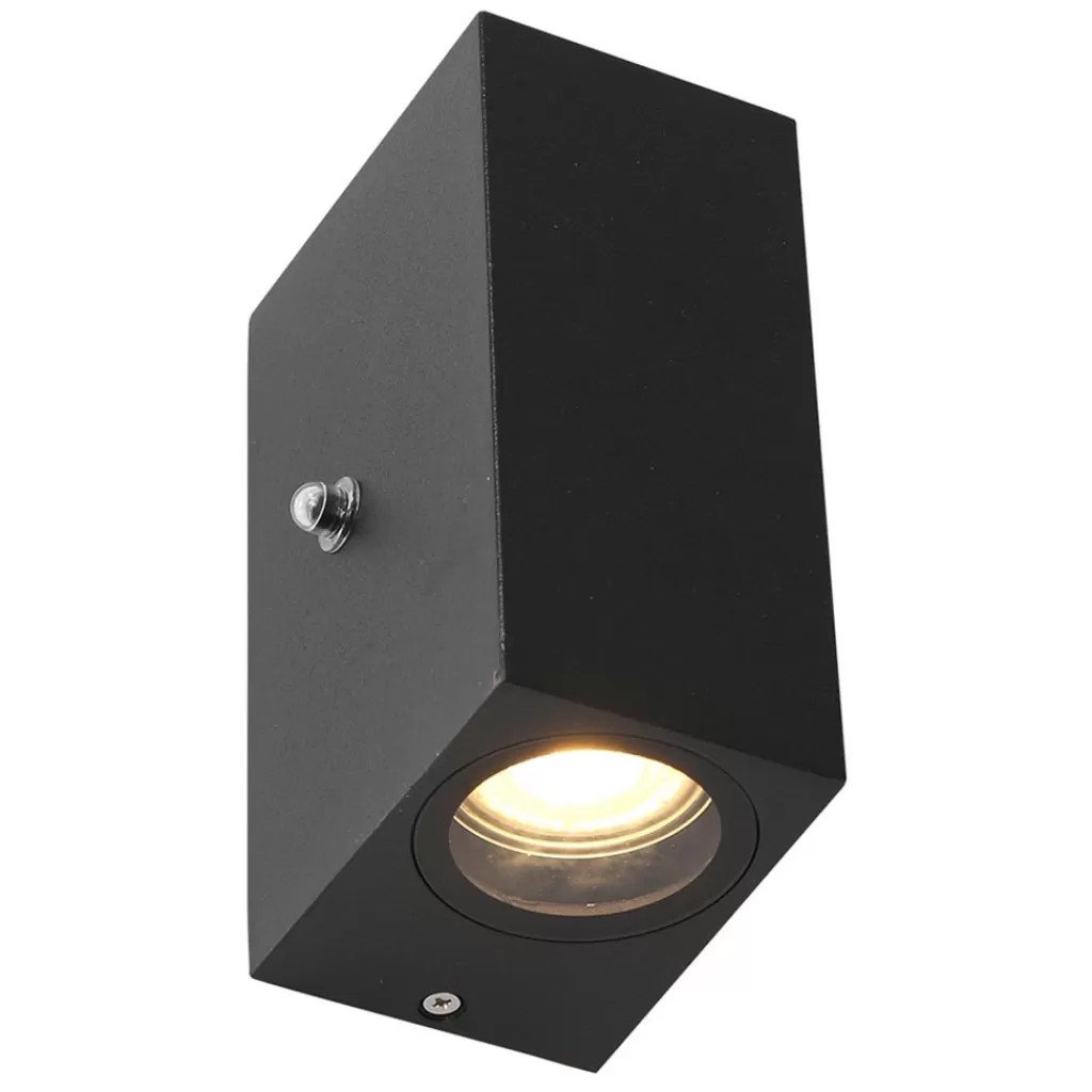 Buitenlamp Logan zwart+schemersensor IP44>Straluma Discount