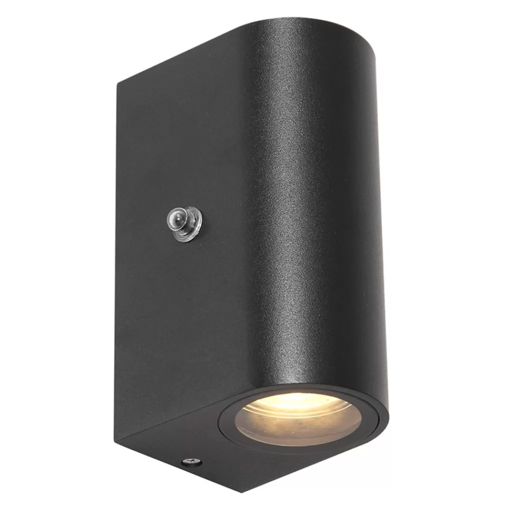 Buitenlamp Logan zwart+schemersensor IP44>Straluma Sale