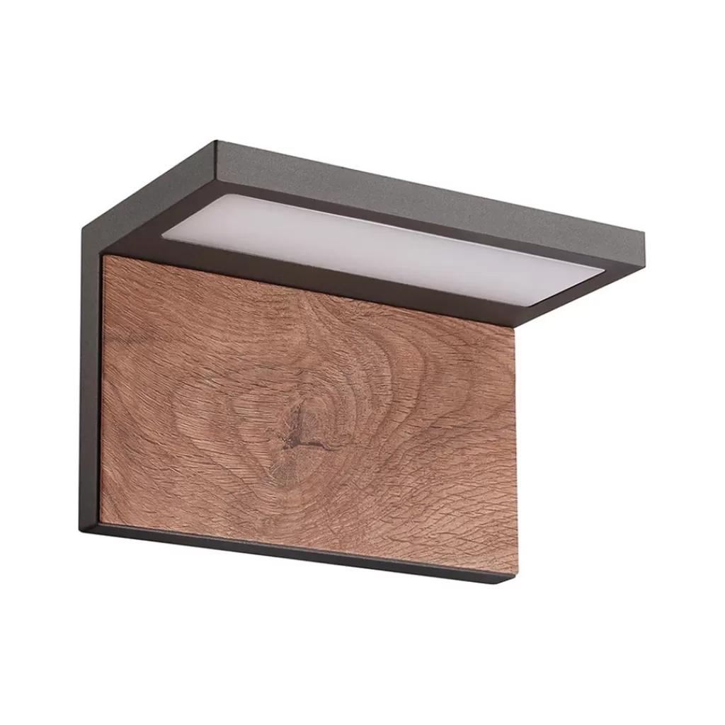 Buitenlamp Ruka antraciet/hout IP65>Straluma Online