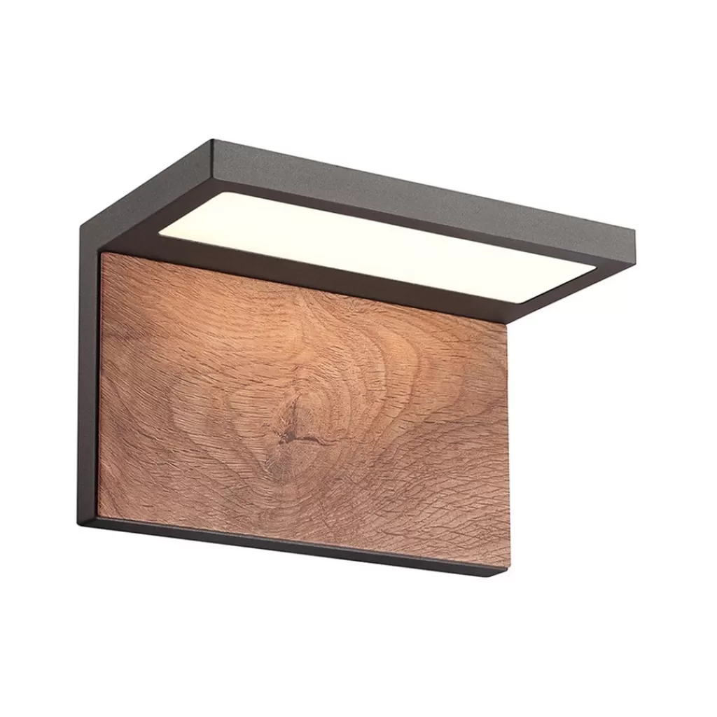 Buitenlamp Ruka antraciet/hout IP65>Straluma Online