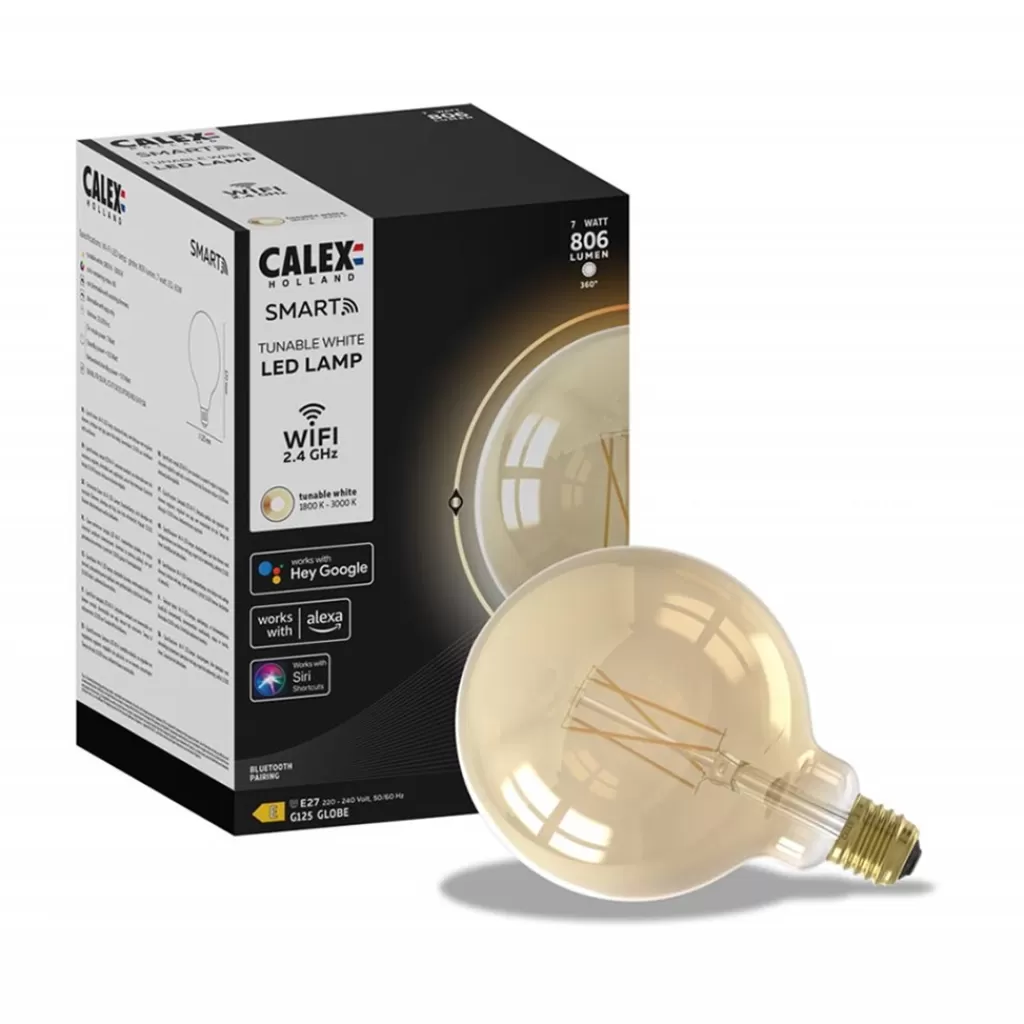 Calex Smart Home E27 Globe LED filament goud G125>Straluma Flash Sale