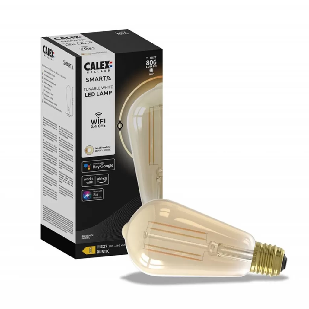 Calex Smart Home E27 LED filament goud ST64>Straluma New