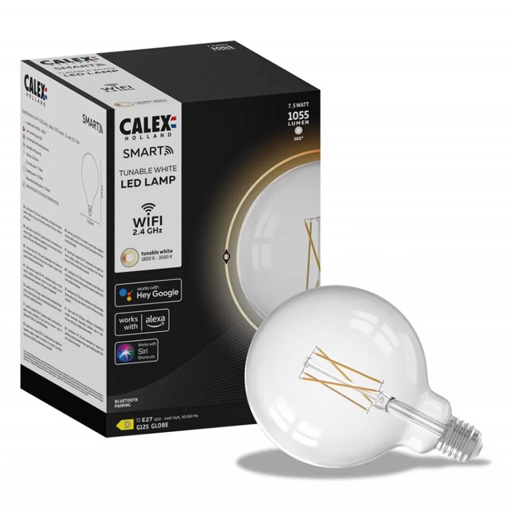 Calex Smart Home E27 LED filament helder Globe G125>Straluma Fashion