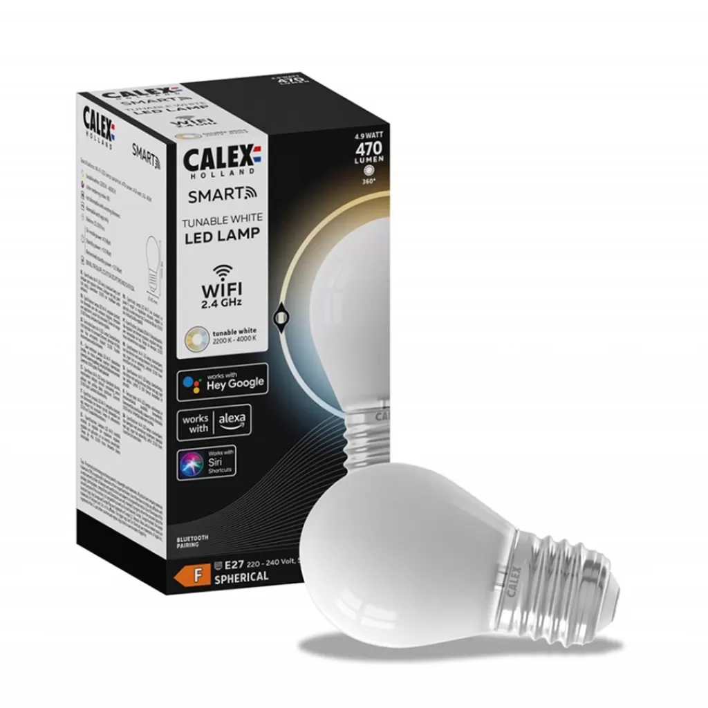 Calex Smart Home E27 LED filament softline kogellamp P45>Straluma Shop