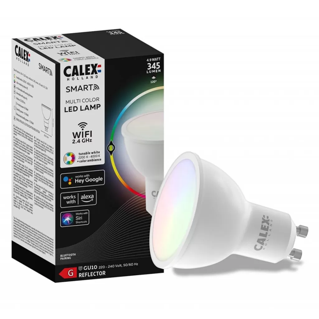 Calex Smart Home GU10 LED lichtbron 4.9W RGBW>Straluma Outlet