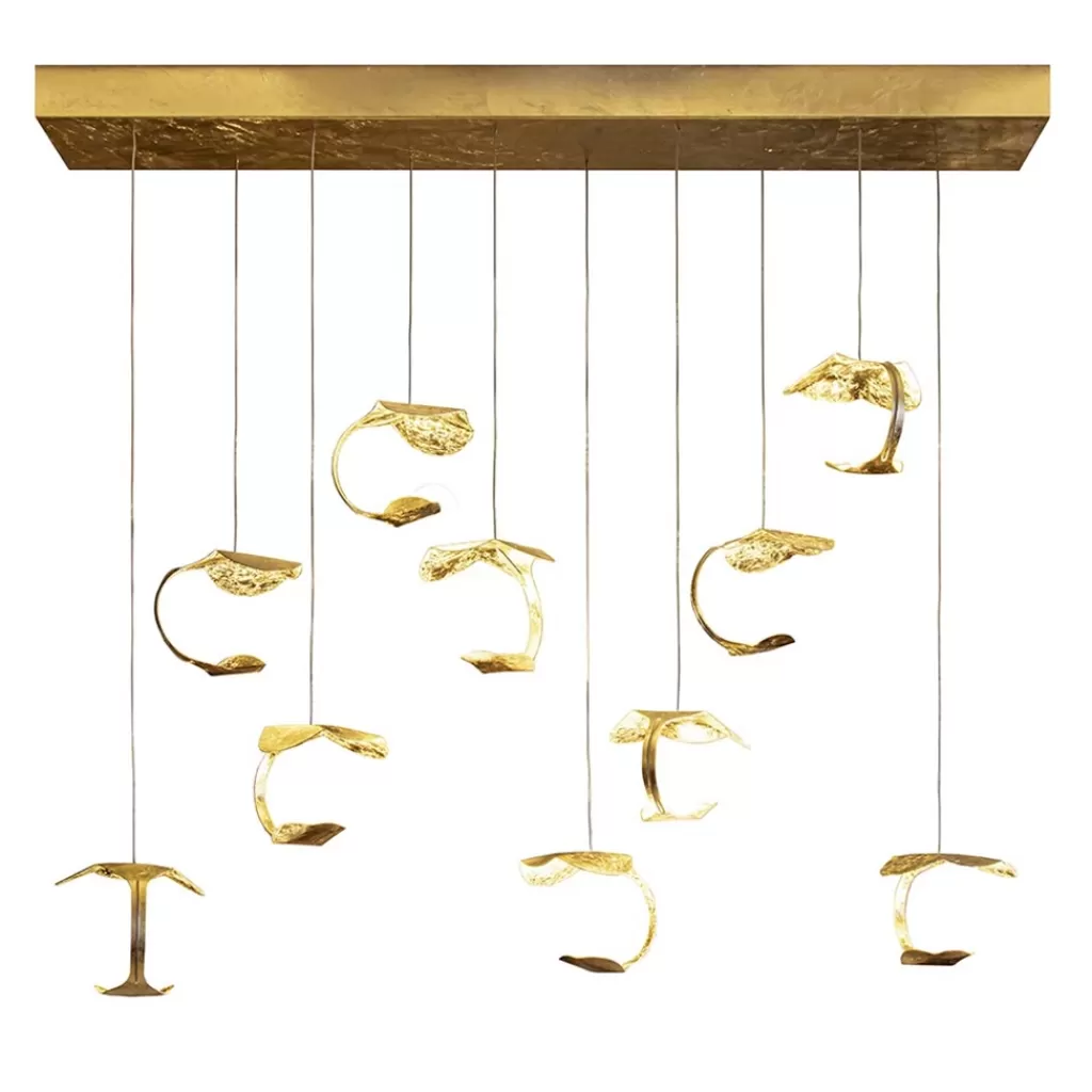 Design eettafelhanglamp 10-lichts goldleaf>Straluma Fashion