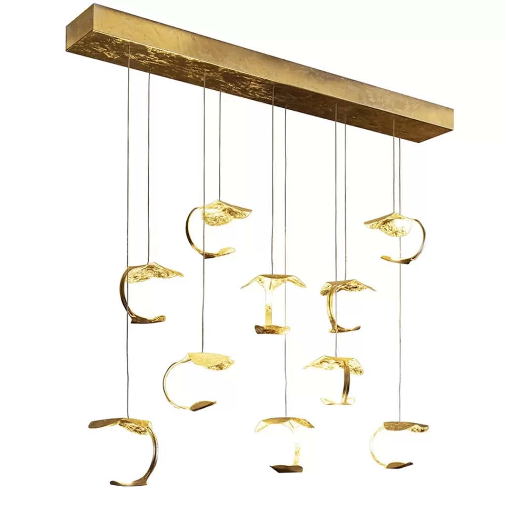 Design eettafelhanglamp 10-lichts goldleaf>Straluma Fashion