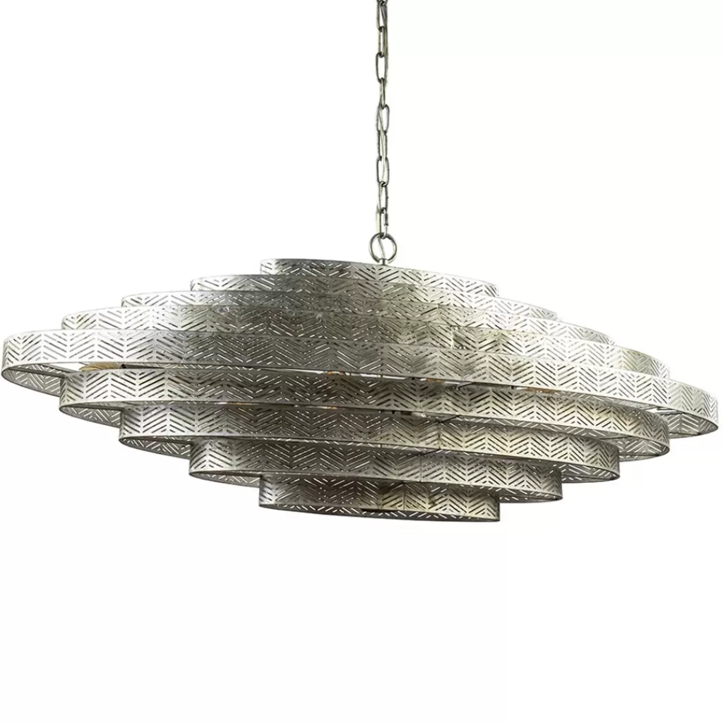 Design hanglamp ovaal oud zilver>Straluma Store