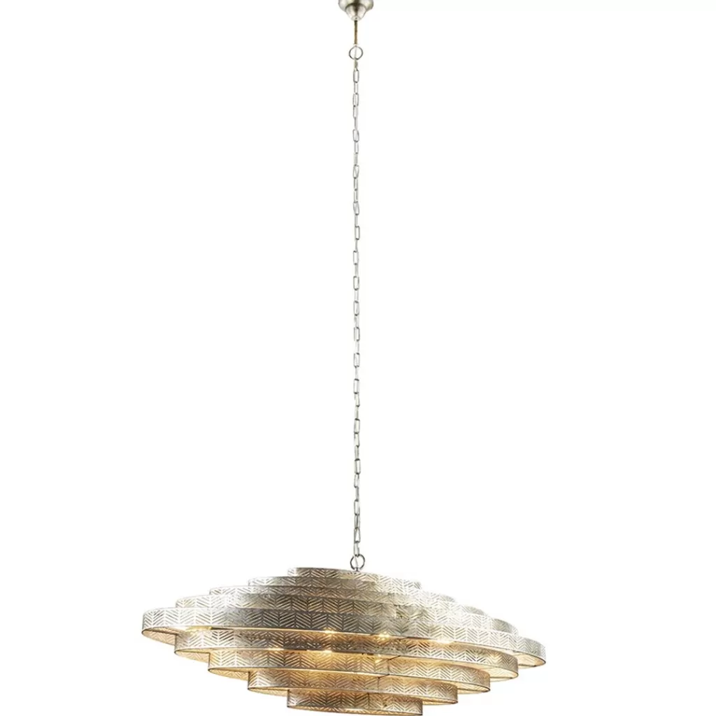 Design hanglamp ovaal oud zilver>Straluma Store