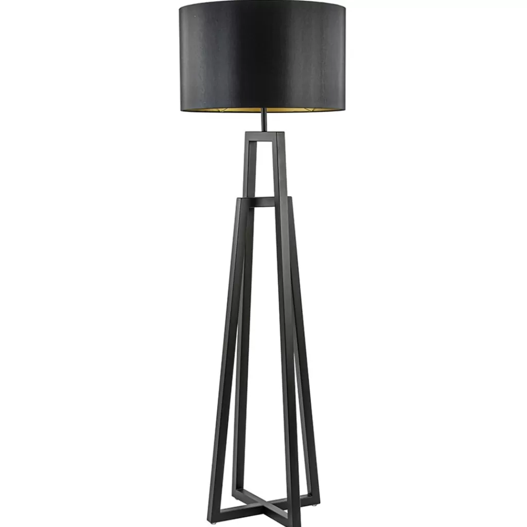 Design vloerlamp mat zwart frame exclusief kap>Straluma Clearance