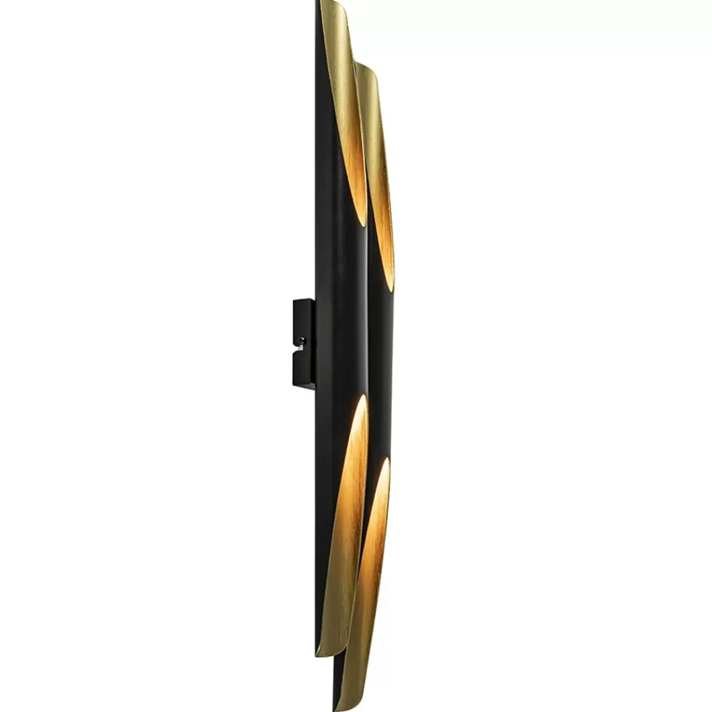 Design wandlamp Pipes mat zwart met goud>Straluma Cheap