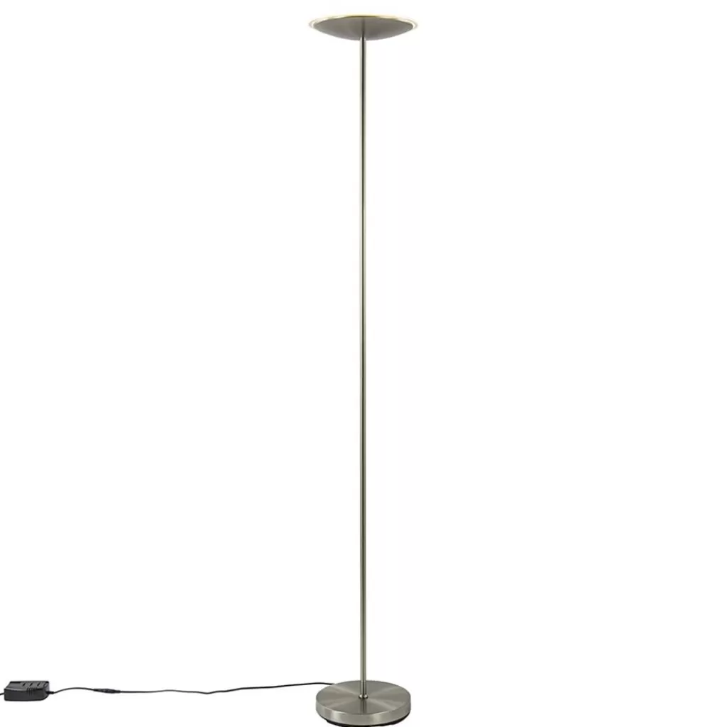 Dimbare LED uplighter vloerlamp nikkel>Straluma Store