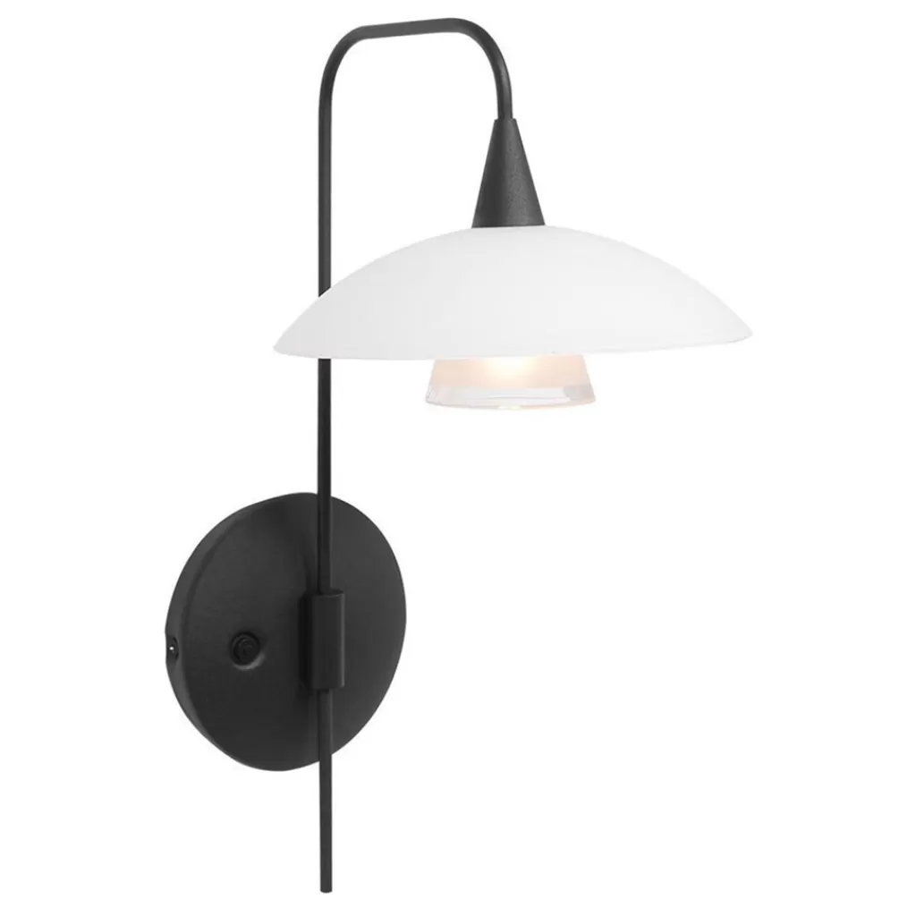 Dimbare LED wandlamp zwart met witte schotel>Straluma Sale