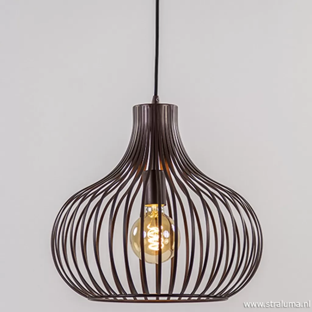 Draadhanglamp landelijk brons-bruin 38cm>Straluma Sale