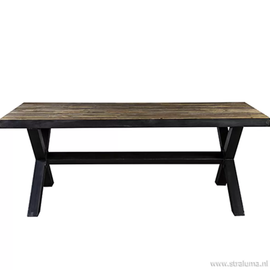 Eettafel Light & Living zink/hout>Straluma Best