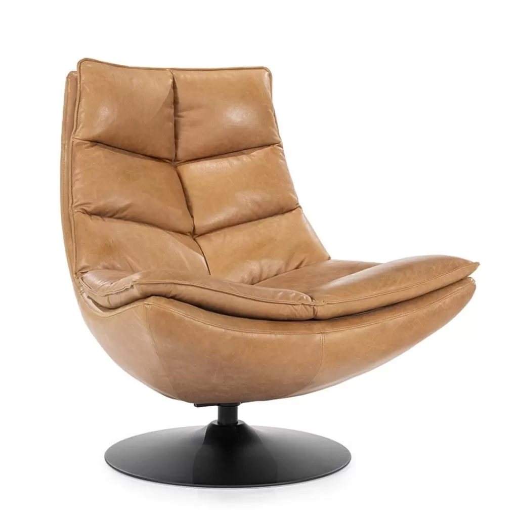 Fauteuil Sven leer - cognac>Straluma Best