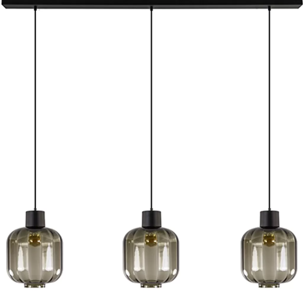 Glazen eettafelhanglamp zwart luxury>Straluma Store