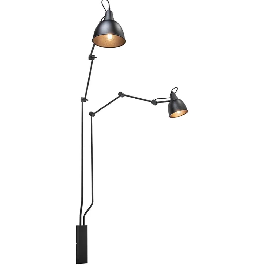 Grote 2-lichts wandlamp met verstelbare armen>Straluma Cheap