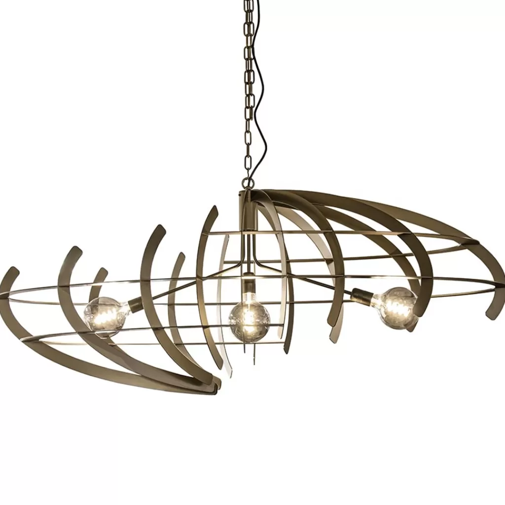 Grote design hanglamp ovaal oud messing>Straluma Best Sale