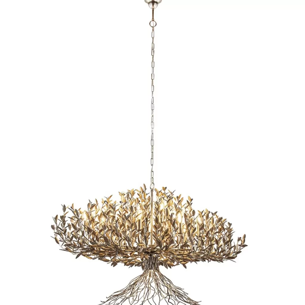 Grote design hanglamp ovaal oud zilver>Straluma New