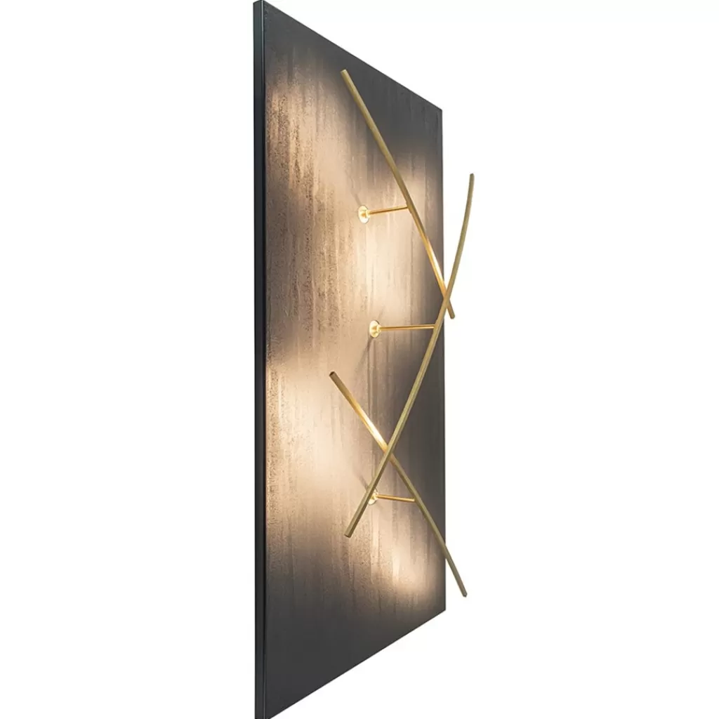 Grote design wandlamp met gouden kapjes>Straluma Discount