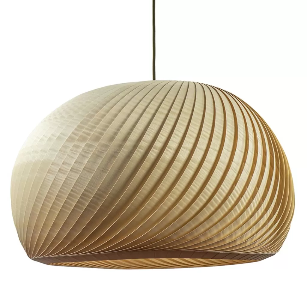 Grote hanglamp hout naturel rond 60 cm>Straluma New