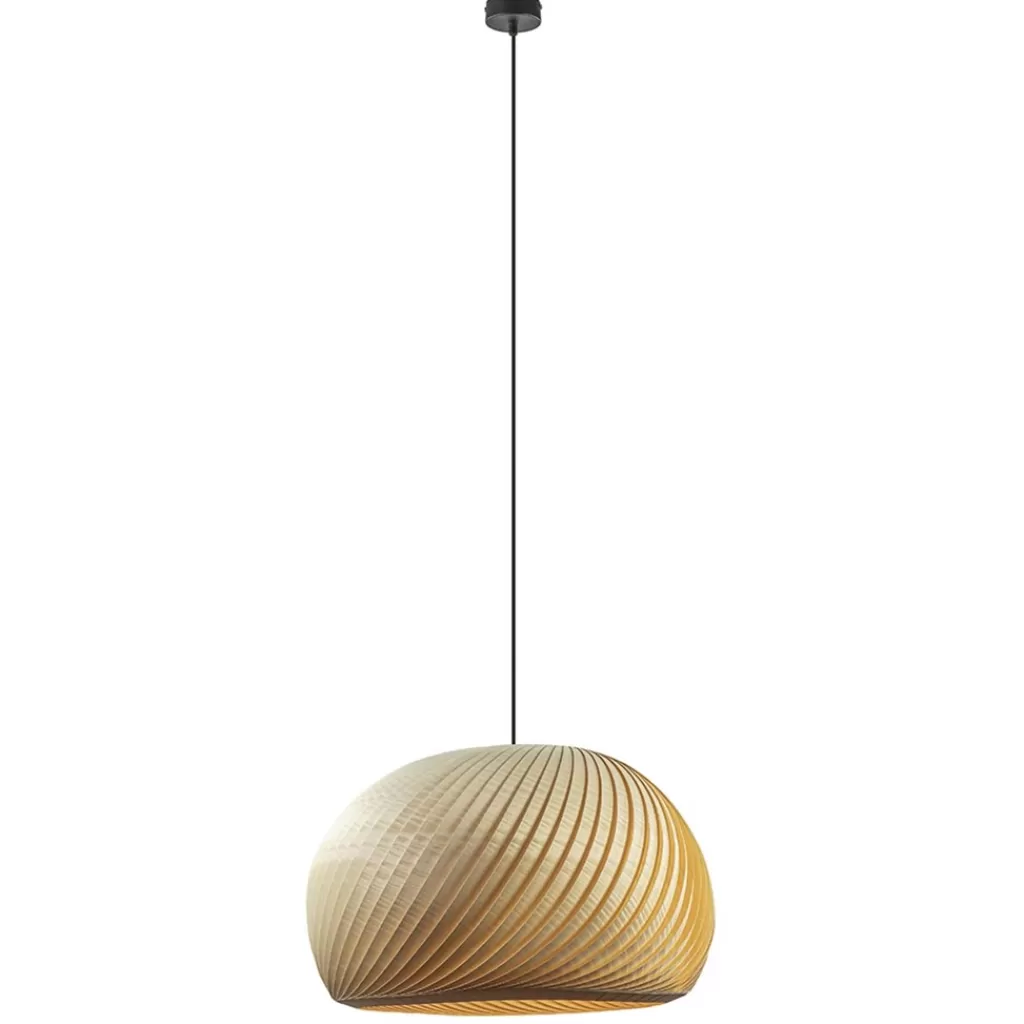 Grote hanglamp hout naturel rond 60 cm>Straluma New