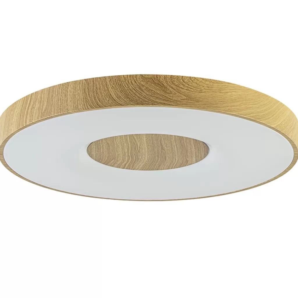 Grote LED plafondlamp met houtlook 65 cm>Straluma Store