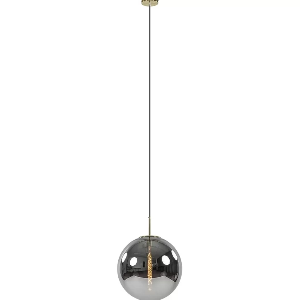 Grote luxe hanglamp brons + smoke glas Medina>Straluma Discount