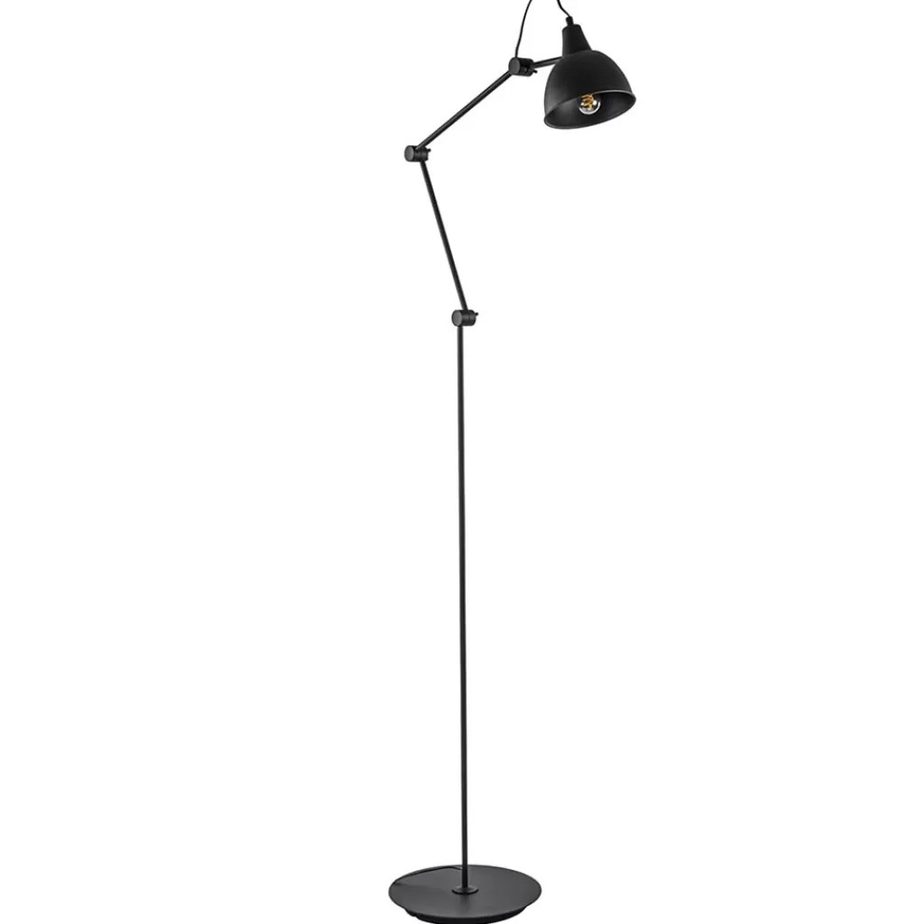 Grote vloerlamp retro mat zwart verstelbaar>Straluma Outlet