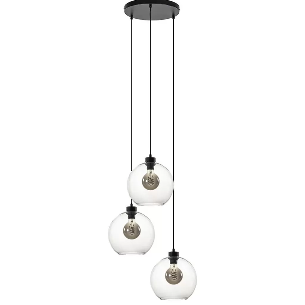 Hanglamp 3-lichts rond glas helder 25 cm>Straluma Fashion