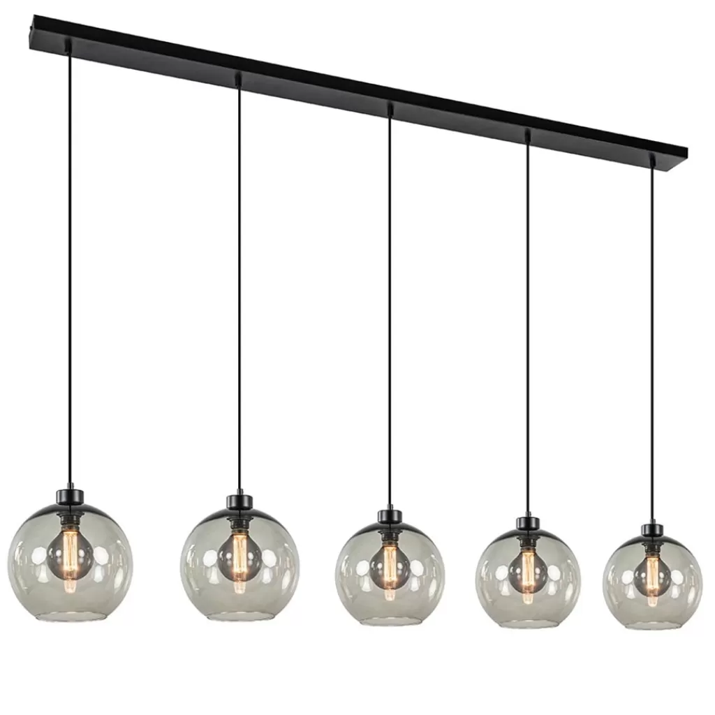 Hanglamp 5L balk + smoke glas 160cm>Straluma Sale