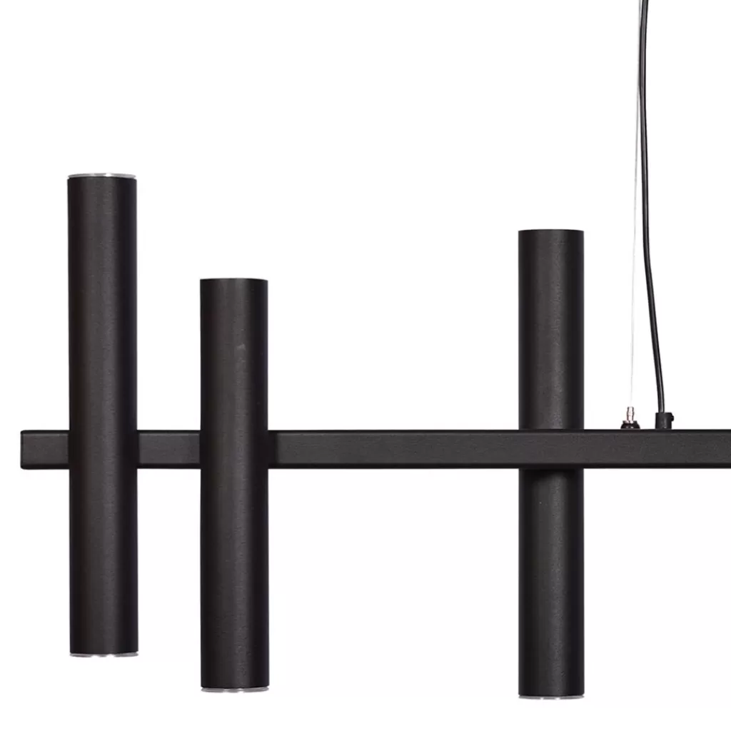 Hanglamp 8 tubes op balk zwart 140cm>Straluma Cheap