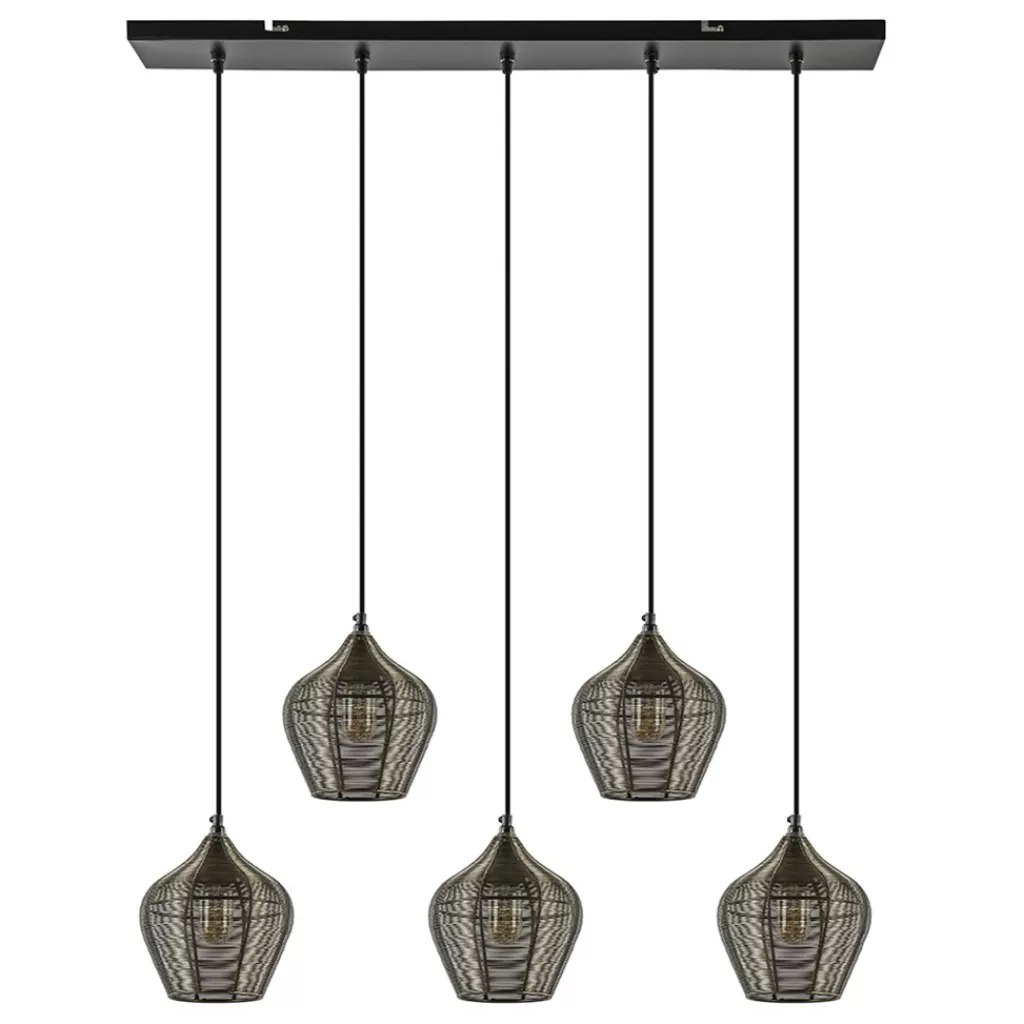 Hanglamp Alvaro 5-lichts antiek brons>Straluma Fashion