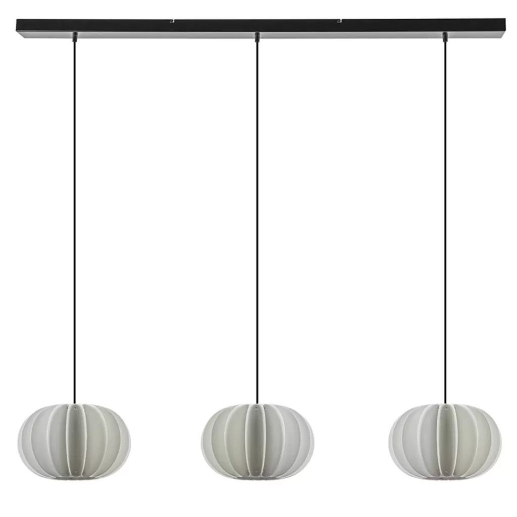 Hanglamp Arena 3L op balk zwart/kap wit>Straluma New