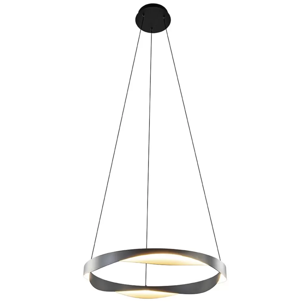 Hanglamp Ascoli 65 rond zwart/matgoud>Straluma Fashion