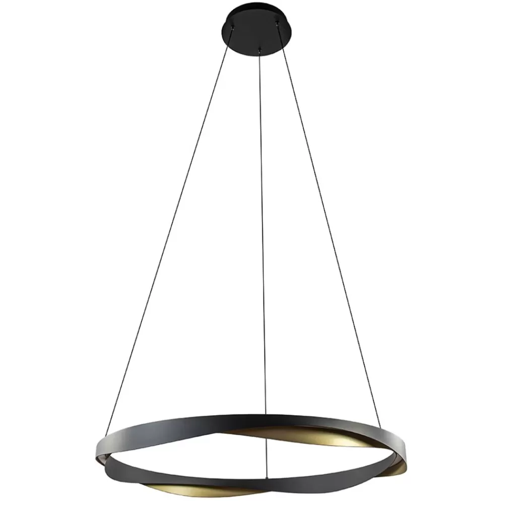 Hanglamp Ascoli 85 ring zwart/matgoud>Straluma Online