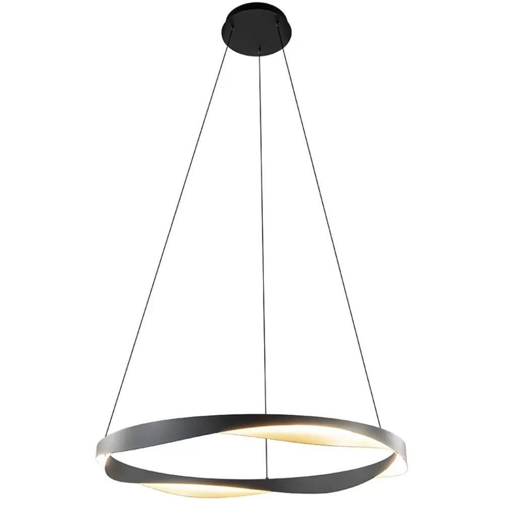 Hanglamp Ascoli 85 ring zwart/matgoud>Straluma Online