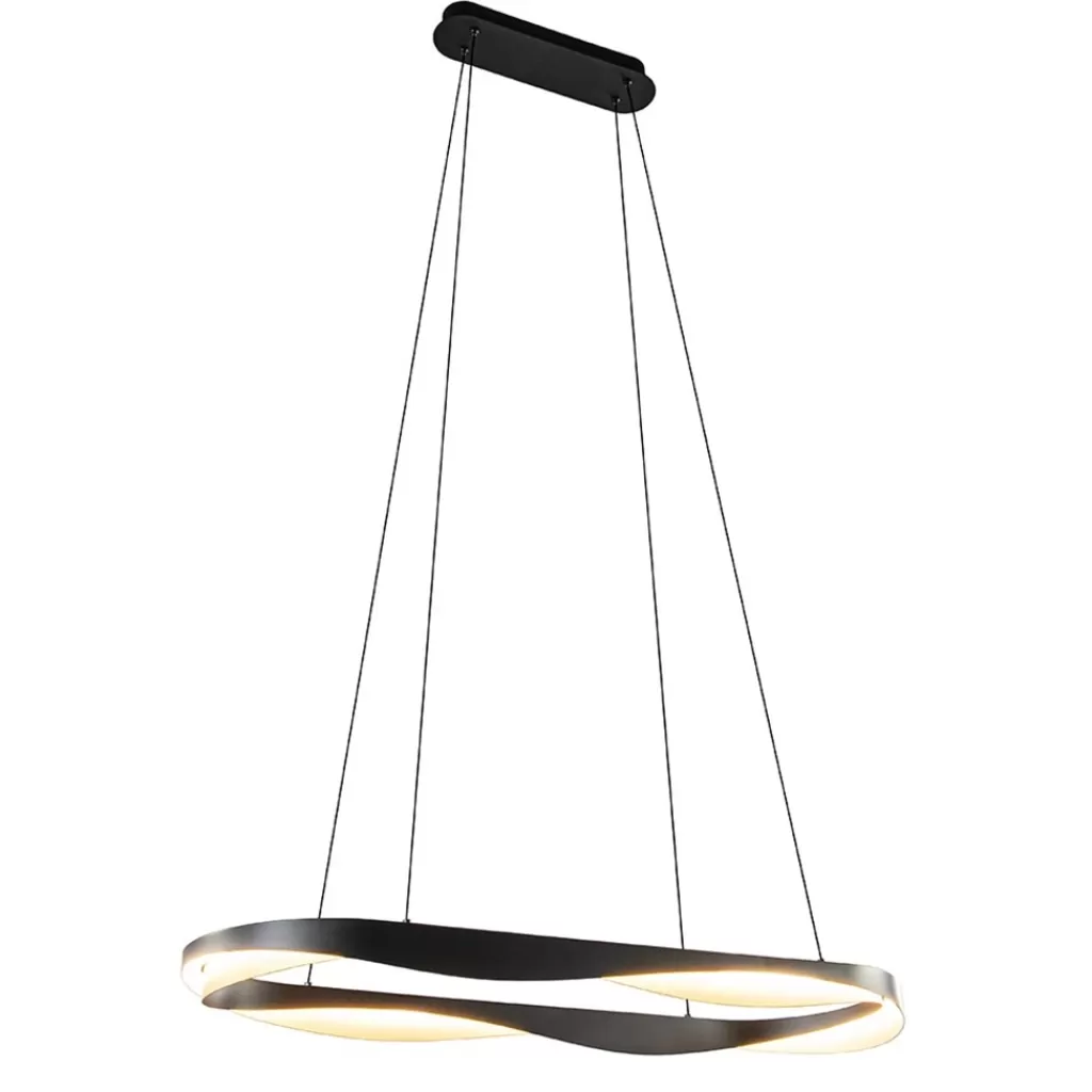 Hanglamp Ascoli ovaal zwart/matgoud>Straluma Sale