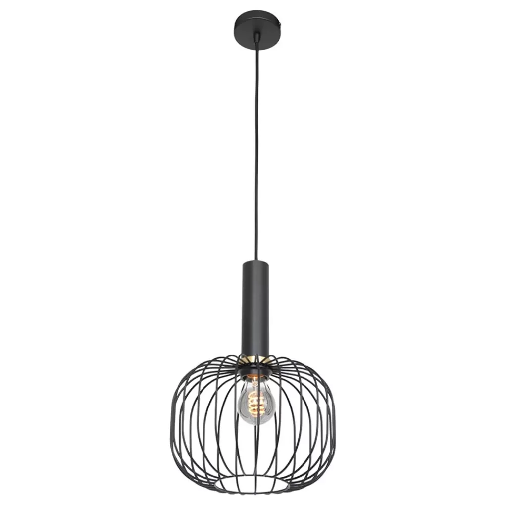 Hanglamp Aureole cilinder breed zwart>Straluma Discount