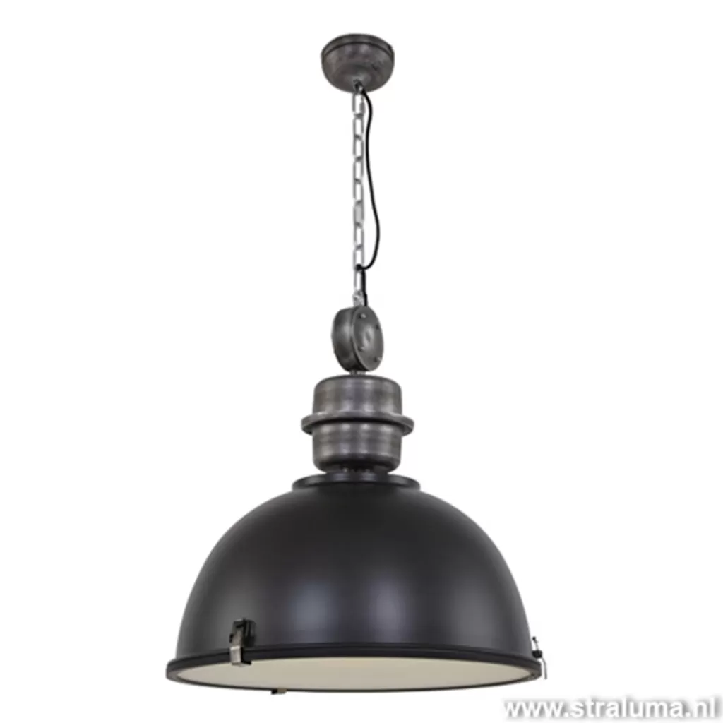 Hanglamp Bikkel 52 zwart industrieel>Straluma Outlet