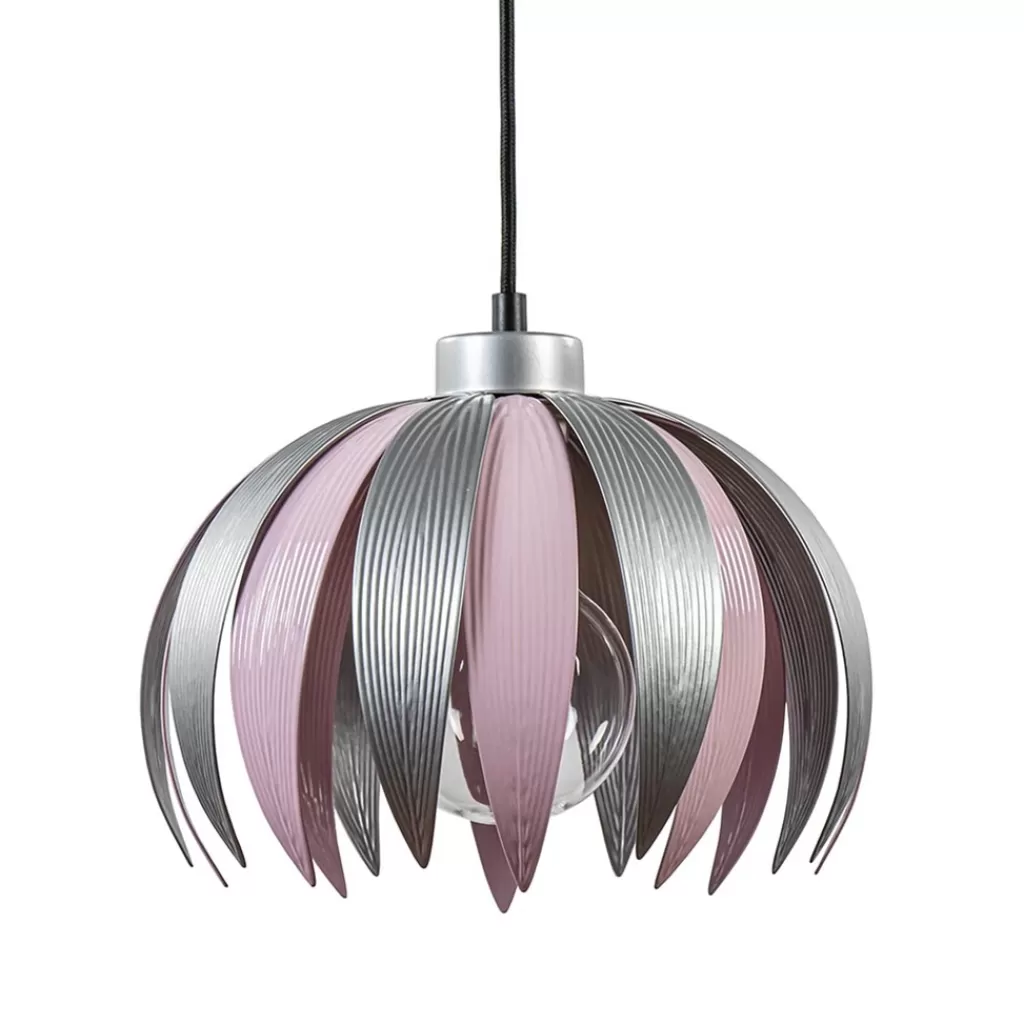 Hanglamp bloem kinderkamer grijs/roze>Straluma Discount